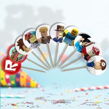 Meks Mfm Roblox Temalı Pasta Kürdanı 10 Adet