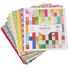 Meks Doodlebug 5719 Değerli Kart Stoğu Kiti 12"X12", 50 Yaprak
