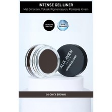 Alix Avien Yüksek Pigmentli Suya Dayanıklı Uzun Süre Kalıcı Mat Jel Eyeliner - Intense Gel Liner 04 Onyx Brown