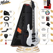 Midex Force-Wh Profesyonel Axel Kasa Hsh Elektro Gitar Seti Beyaz