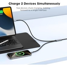 100W Çift Uçlu Type-C Pd Şarj ve Veri Kablosu – E-Mark Chip, 1,5 Metre, Çift Cihaz Şarj Desteği