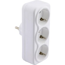 Meks 3'lü Fiş Priz Topraklı Çoklu Grup Priz Çoğaltıcı Üçlü Golyat Elektrik Prizi