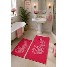 Zeta Halı Digital Baskı Yıkanabilir Kaymaz Taban 2li Banyo Paspas Takımı 40X60 60X100