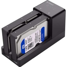 Orico 6528US3-C 2x 2.5"/3.5" Sata HDD Yuvalı, Max. 20TB Destekli, Tak&çalıştır, Kolay Kurulum Disk Istasyonu