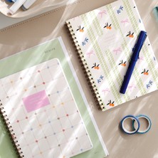 Paperora A5 Spiralli Karton Kapak 2’li Set Düz Çizgisiz Okul Defteri 80 Yaprak, Ders Programlı Krem
