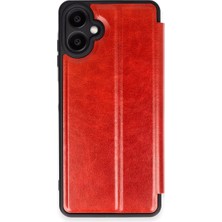 Renas Store Samsung Galaxy A06 Kılıf Flip Cover - Kırmızı