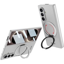 M.TK Moveteck Samsung Galaxy Z Fold 8 Ultra Uyumlu Kılıf Kamera Korumalı Dönebilen Halkalı Magsafe Standlı Ekran Korumalı Yüzüklü Kapak