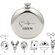 Gizmo Vibe Kişiselleştirilebilir Çelik 10 Oz Içki Matarası Özel Tasarım ve Isimli +Huni