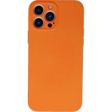 Renas Store Iphone 13 Pro Max Kılıf Nano Içi Kadife Silikon - Turuncu