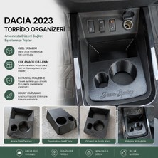 Moodmaker Store Dacia Spring Uyumlu Özel Tasarım Orta Konsol Organizer - Bardaklık ve Eşya Gözü (3d Baskı)
