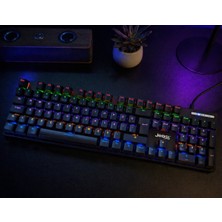 Sarftech Blue Switch Tam Mekanik Antighosting Rgb Efekli Işıklı Oyuncu Klavye Q Türkçe Klavye
