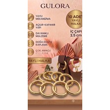 Gulora Yaylı Metal Halka Gold (10 Adet-2,5cm)