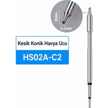 Fnirsi Fnırsı HS02A-C2 Kesik Konik Havya Ucu (F245 Uyumlu, HS-02A Için)