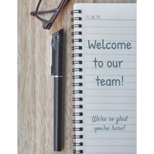 Meks Welcome To Our Team! We're So Glad You're Here! 8.5" x 11" 100 Blank College Ruled Pages: