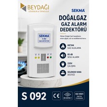 Sekma S092 Metan (Doğalgaz) Gaz Alarm Dedektörü - 220V Gaz Kaçak Alarm Cihazı