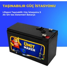 Ümit Maker Lifepo4 Taşınabilir Güç Istasyonu 5 Ah 12V Ses Sistemleri Batarya