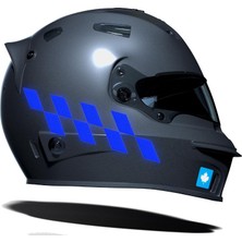 Meks Damalı Kask Motosiklet Sticker Takımı Reflektif, Floresan, Parlak Düz, Özel Renkler Çınar Extreme