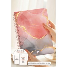 Le Color Akademik Ajanda 17X24 cm Spiralli Stickerlı Motivasyon Sayfalı