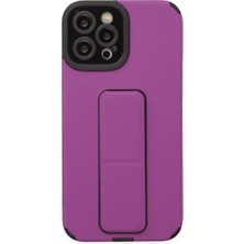 Renas Store Iphone 12 Pro Max Kılıf Mega Standlı Silikon - Mor