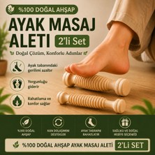 Circle Toys Doğal Ahşap Ayak Masaj Aleti 2'li Set | Ayak Tabanı Rahatlatıcı Masaj Silindiri
