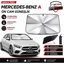 OtoÇizgi Mercedes A Şemsiye Tip Ön Cam Güneşliği Katlanabilir Uv Korumalı Araç Cam Güneşlik