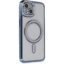 Uravas Store Iphone 13 Kılıf Joke Simli Magneticsafe Kılıf - Mavi