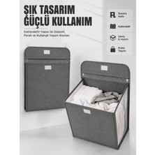 Marsilyan Duvara Asılabilir Katlanabilir Kirli Çamaşır Sepeti Geniş Hacimli Düzenleyici