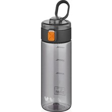 Hype Store Tkk 450ML Taşıma Kulplu Kilitlenebilir Kapak Ölçü Skalalı Rahat Içim Spor Matara (Siyah)