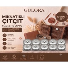 Gulora Mıknatıslı Çıtçıt Dikilebilir Gümüş (10 Adet)
