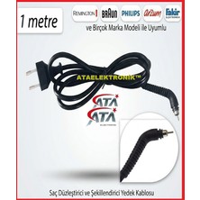 Ata Elektronik Philips BHS675/00 Straightcare Uyumlu Keratin Saç Düzleştirici Kablosu Remington S8540 Remington S5525 Arzum Belisa AR5024 Babyliss Marka ile Uyumlu Saç Düzleştirici ve Şekillendirici Kablosu