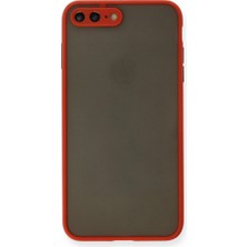 Akıllı Bayi Apple Iphone 7 Plus Kılıf Montreal Silikon Kapak - Kırmızı Aby