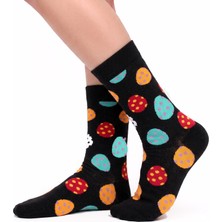 Neşeli Çoraplar Renkli Yumurtalar  Renkli Unisex Çorap