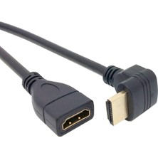 Hype Store 4666 HDMI Dişi Erkek Uzatma 90 Derece Dirsek Kablosu 0.5 Metre