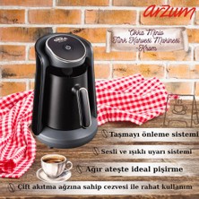 Arzum OK004 Okka Minio Türk Kahvesi Makinesi Taşma Önleyici Sistem, 4 Fincan Kapasiteli, Krom