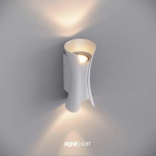 FoneLight Butterfly Beyaz LED Duvar Apliği Alüminyum IP65 Dış Mekan Bahçe ve Dış Cephe Aydınlatması 22 cm 3000K