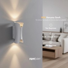 FoneLight Butterfly Beyaz LED Duvar Apliği Alüminyum IP65 Dış Mekan Bahçe ve Dış Cephe Aydınlatması 22 cm 3000K