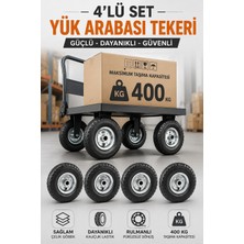 Nublado Şişme Tekerlek 4’lü Set Yük Arabası El Arabası Taşıma Tekerleği 400 kg