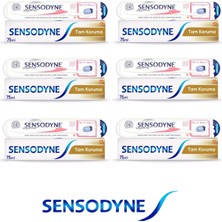Sensodyne Tam Koruma Diş Macunu 75 ml + Yumuşak Diş Fırçası x 6 Adet