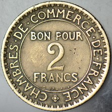 Banknoting Fransa 2 Frank 1921.