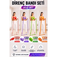 Spor Byfit 15 kg Hafif, 25 kg Orta, 35 kg Yüksek ve 45 kg Profesyonel Dirençli Power Güç Bandı Lastiği Seti