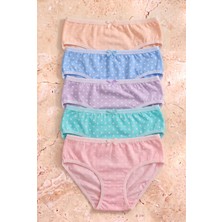 Katia & Bony Kız Çocuk 5 li Paket Puantiye Detaylı Slip Çok Renkli