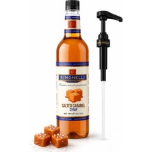 Simonelli Tuzlu Karamel Aromalı Kahve Şurubu 700 ml - İçecek ve Kokteyl Şurubu (Pompa Dahil)