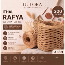 Gulora Ithal Rafya Kağıt Ip , 2'er Adet , 200'ER Gram G-39 Hasır Renk