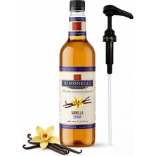 Simonelli Vanilya Aromalı Kahve Şurubu 700 ml - İçecek ve Kokteyl Şurubu (Pompa Dahil)