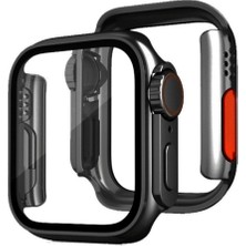 Marsilyan™- Apple Watch 41MM Watch 49MM Kasa Dönüştürücü ve Ekran Koruyucu - Siyah