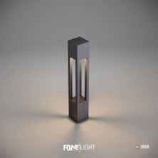 FoneLight AKA 60 cm LED Bollard Bahçe Aydınlatma Direği Antrasit Alüminyum IP65 Peyzaj Yürüyüş Yolu Aydınlatması 9W 3000K