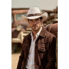 Erkek Kovboy Fötr Şapka Kovboy Şapkası Kovboy Şapka Western Vintage Bohem Içten Ayarlanabilir