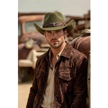 Erkek Kovboy Fötr Şapka Kovboy Şapkası Kovboy Şapka Western Vintage Bohem Içten Ayarlanabilir