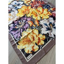 İpekseli Ipekseli Çiçek Desen Soft Şal Vizon