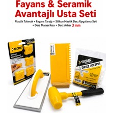 Derz Artısı Seti Seramik Fayans Avantajlı Paket 3mm Derz Artısı+Derz Çekme Aparatı+Derz Malası+Fayans Tarağı+Tokmak